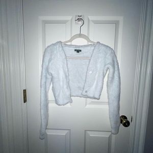Wild Fable | Light Blue Fuzzy Cropped Cardigan | Size: Medium